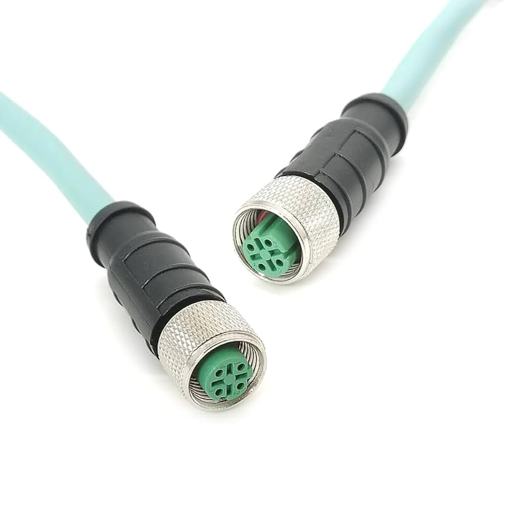 ☆ Y12☆ Amazon.com: 3.28ft M12 4 Pin D Code Double Female Ethernet